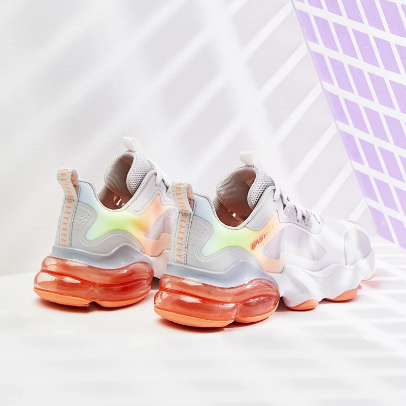 QIAODAN Running Shoes for Women 2023 New Lace Up Breathable Soft Fashion Lightweight Footwear Walking Sneakers XM26200232