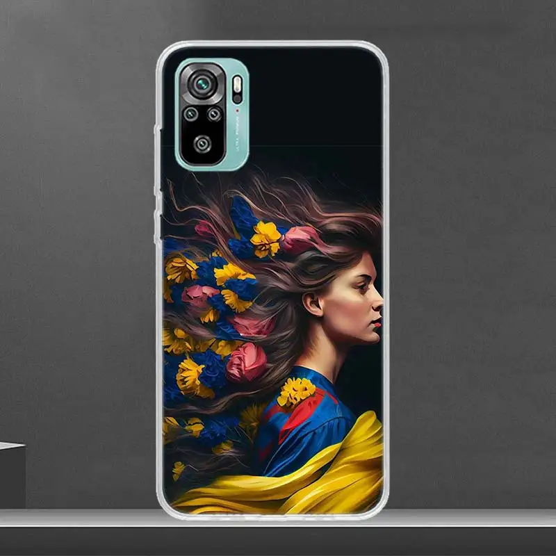 Украинский красивый художественный мягкий чехол для телефона девушек Xiaomi Redmi Note
