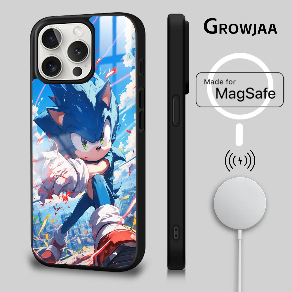 Чехол для телефона S-onic The H-edgehoG-S Film iPhone 16 15 14 13 12 11 Pro Max Plus Mini Magsafe Mirror беспроводной
