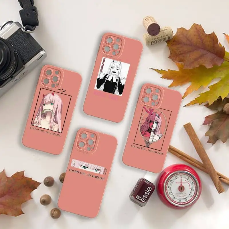 

Zero Two Darling in the FranXX aesthetics Phone Case For iPhone 13 12 11 Pro MAX Mini X XS XR 7 8 Plus Liquid Silicone