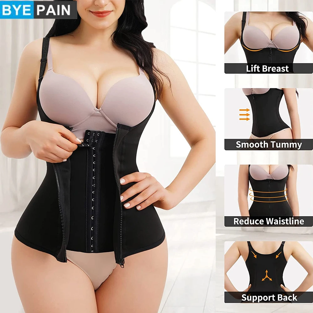 

BYEPAIN Women Shapewear Waist Trainer Corset Underbust Weight Loss Body Shaper Tummy Slimming Underwear Sauna Sweat Vest