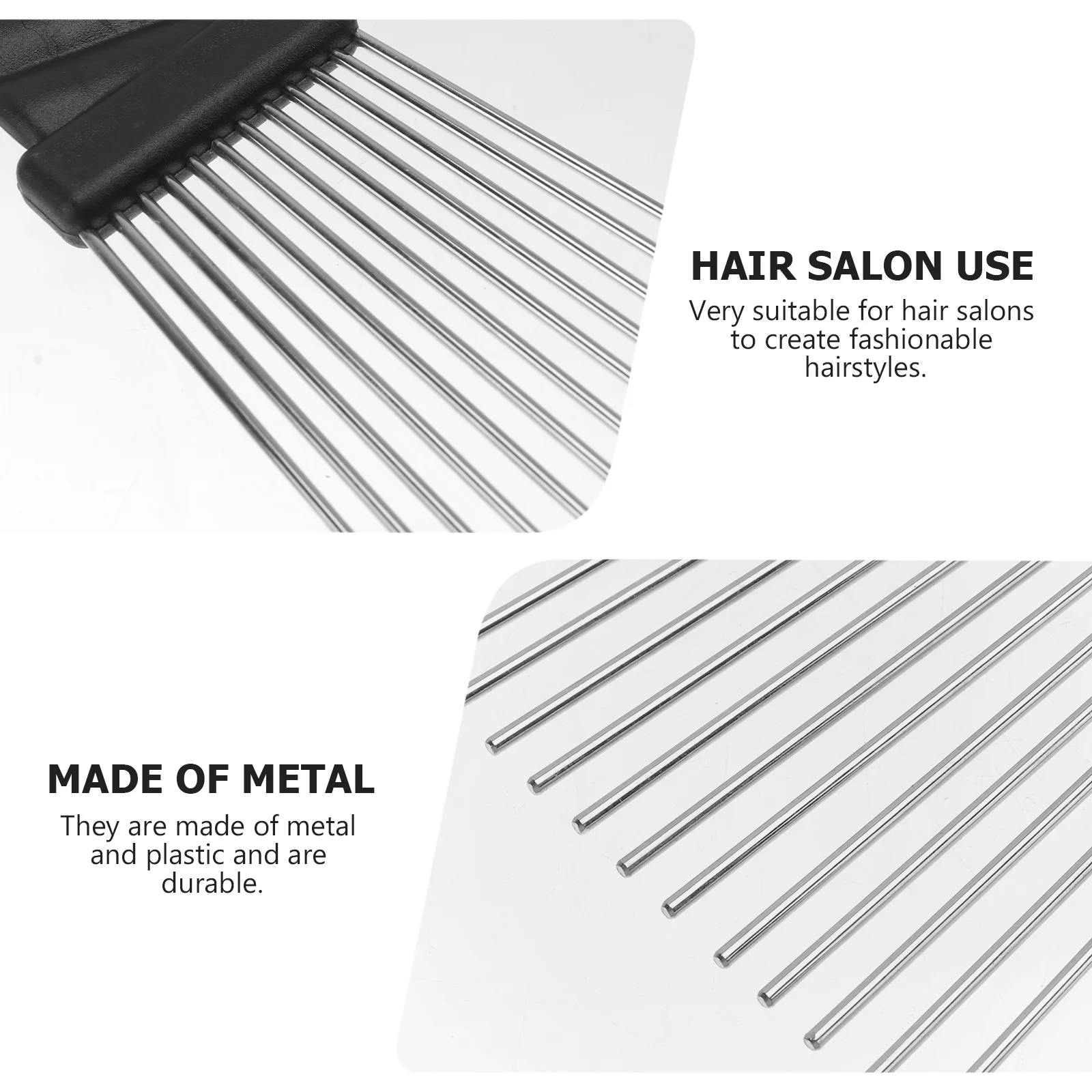 2 шт. расческа для крысиного хвоста волосы + зажимы косички стальные иглы расчески