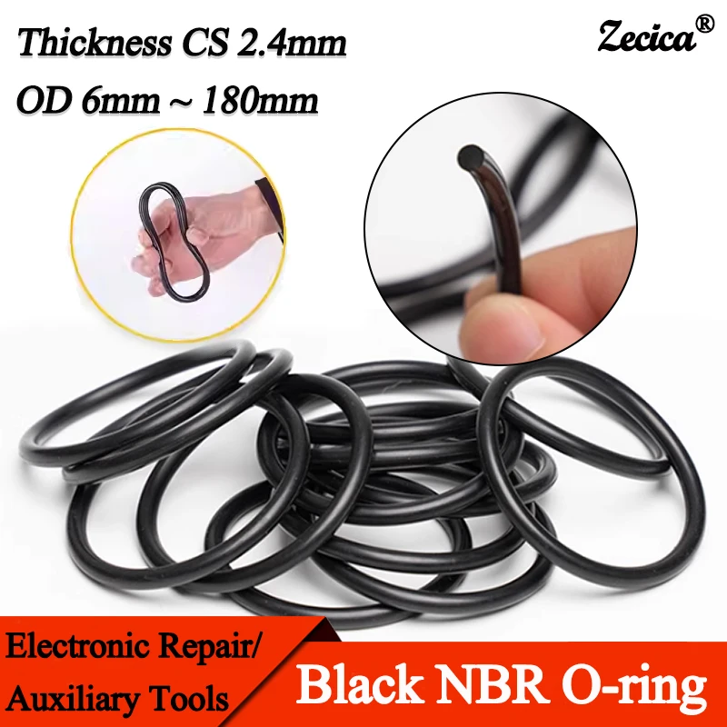 

Черная толщина CS 2,4 мм наружный диаметр 6 ~ 180 мм нитрил-бутадиеновая резина масло NBR уплотнительное кольцо устойчивое к высоким температурам уплотнительное кольцо уплотнительная прокладка