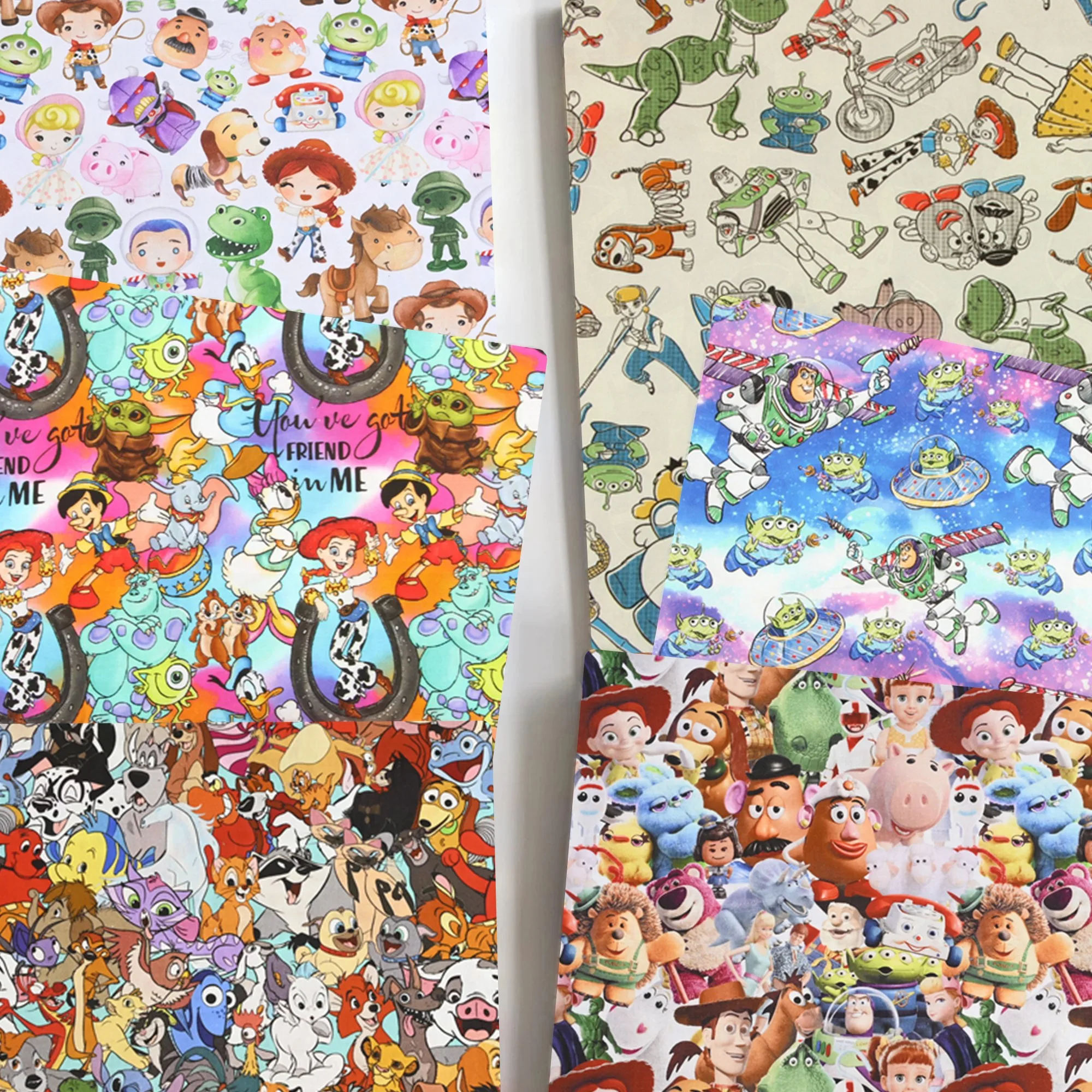 Disney 100% Cotton Fabric Per Half Yard Buzz Lightyear Toy Story Textile Tissue Fabric Material For DIY Clothes Sewing Patchwork