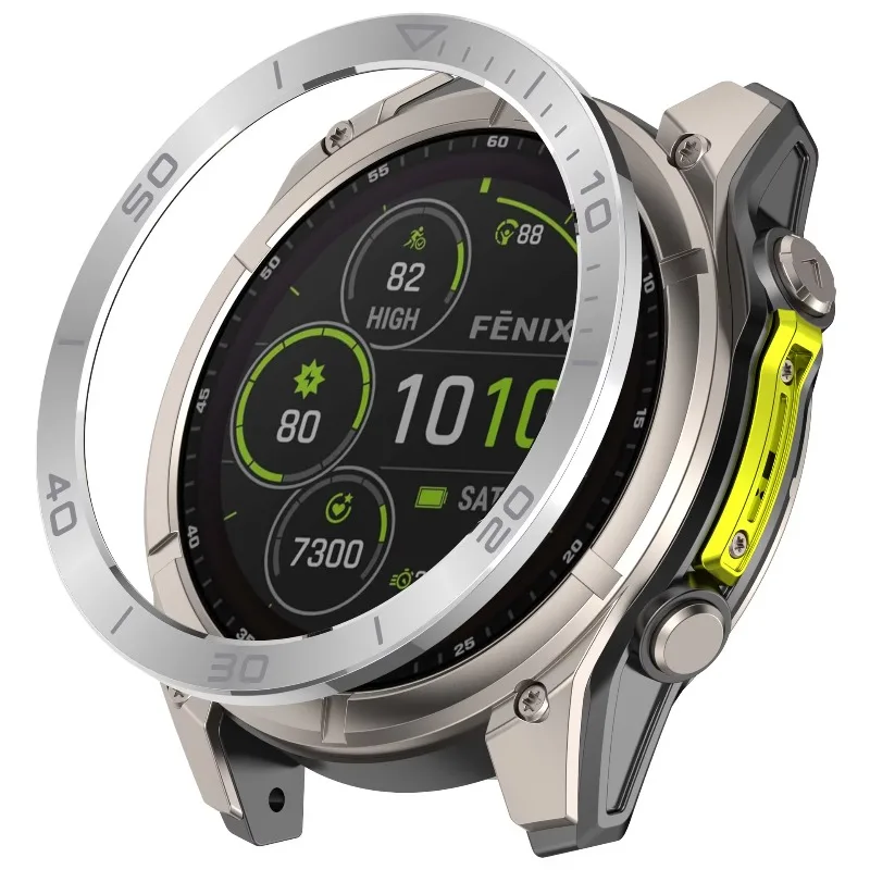 Металлическое защитное кольцо-бампер для Garmin Fenix 8 (43 мм, 47 мм, 51 мм) и Garmin Tactix 8 (4751 мм) с модной шкалой временискорости (art.: 3920db3ff19f1) - 3920db3ff19f1