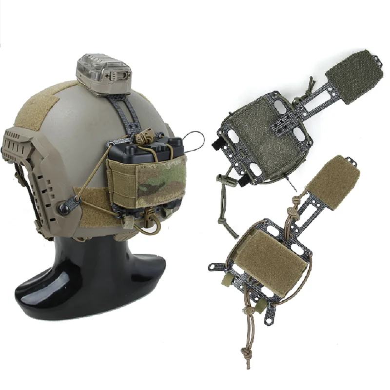 Tactical 001Tm3505  Outdoor Sports Helmet Multifunctional T-Type Battery Box Storage Bag Carbon Fiber Material