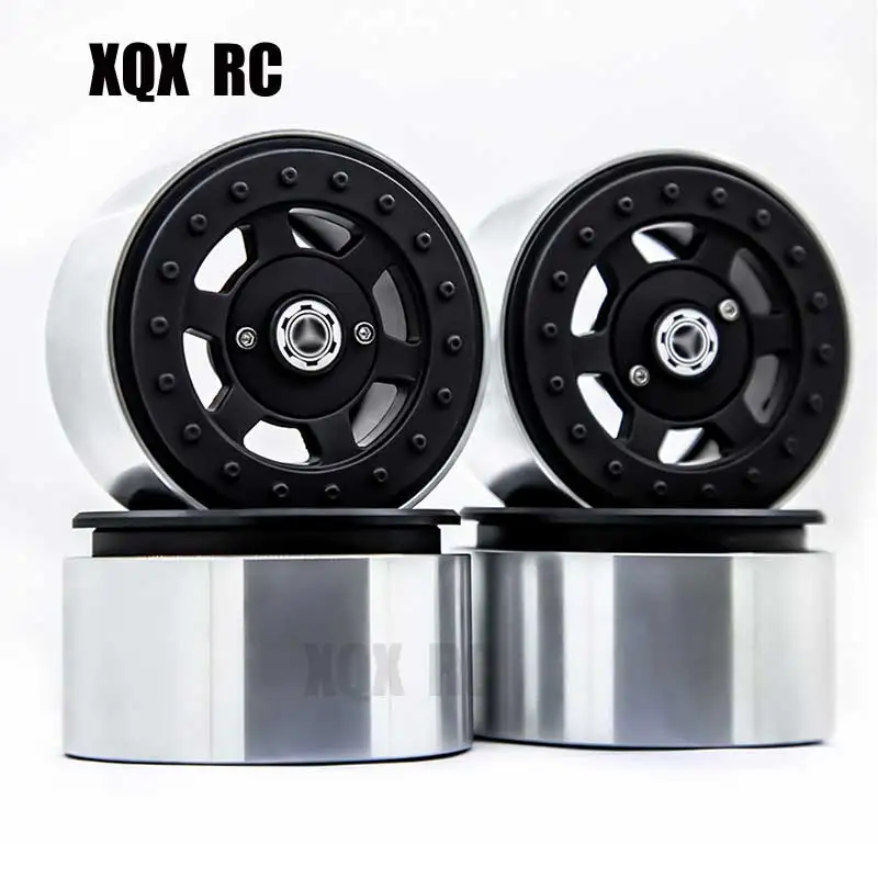 

4PCS 1/10 RC Rock Crawler Aluminum 2.2 Beadlock Wheel Rims for Axial SCX10 RR10 Benz6X6 90048 90018 TRX4 TRX-6 G63