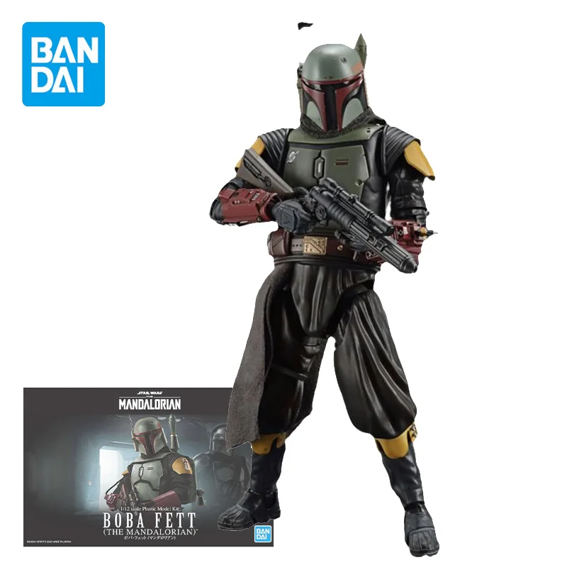 

Original Bandai Star Wars Model The Mandalorian Boba Fett 1/12 Plastic Model Kit Anime Action Figure Toys Gifts for Children