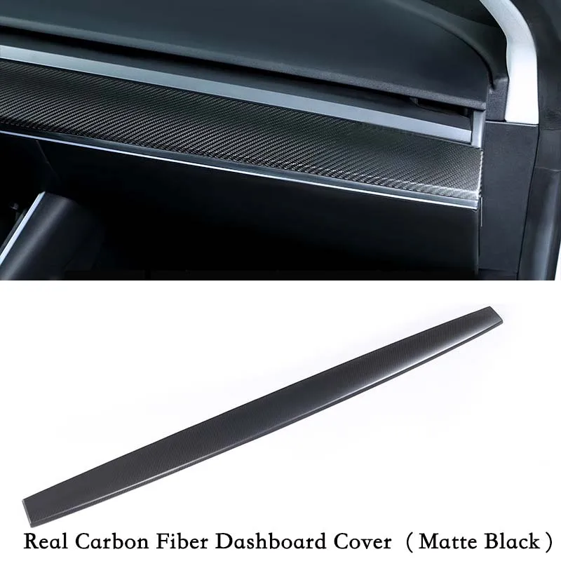 Крышка приборной панели для Tesla Model 3 2021, отделка центральной консоли из настоящего углеродного волокна, аксессуары для модели Y, модель 3 2022