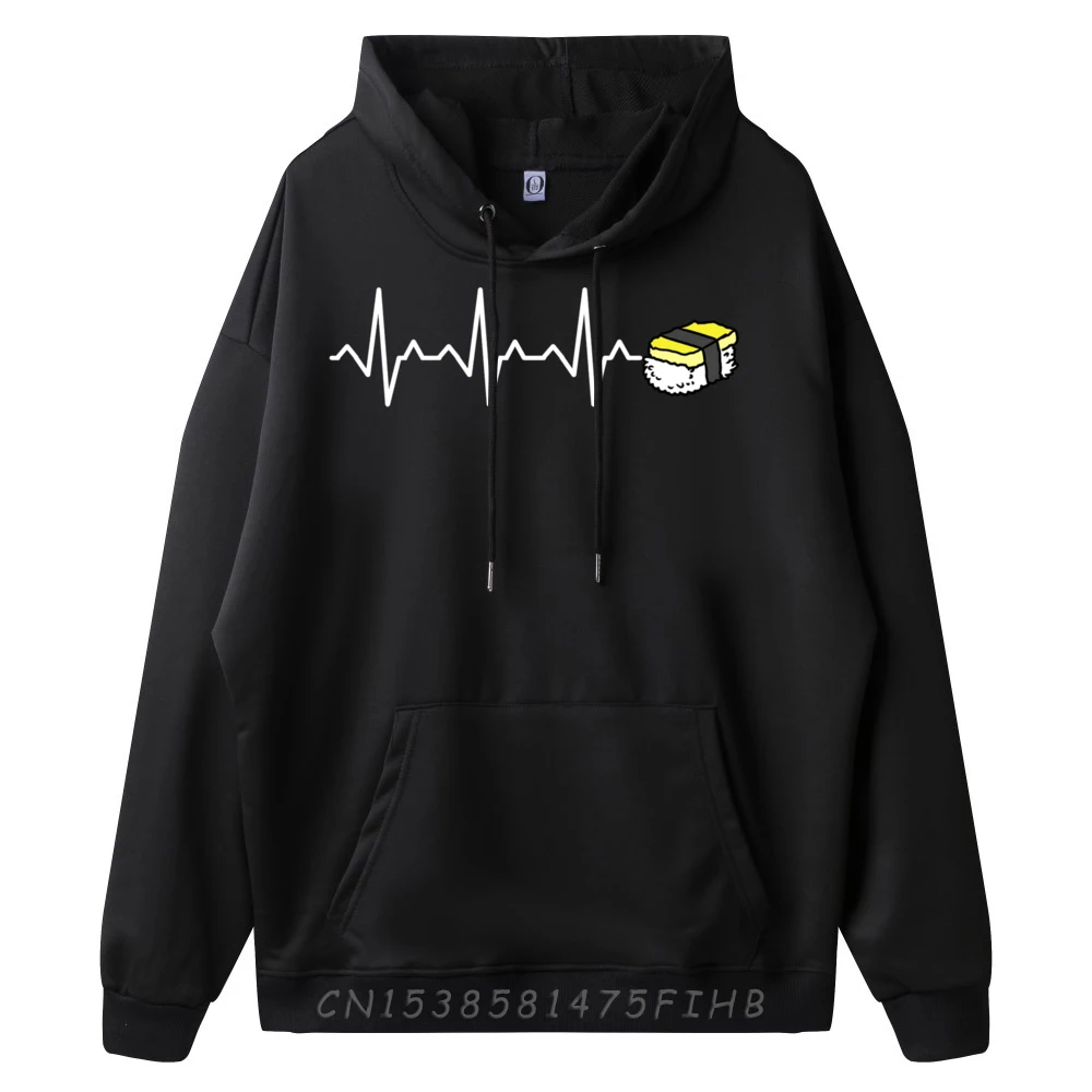 Tamago Sushi Heartbeat графический пуловер толстовки мужские негабаритные Camisetas