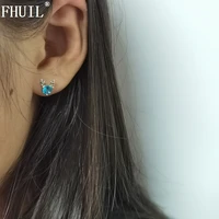 luxury high quality stud earrings 925 silver needle zircon fashion jewellery for women 2022 trend unusual earrings accessories