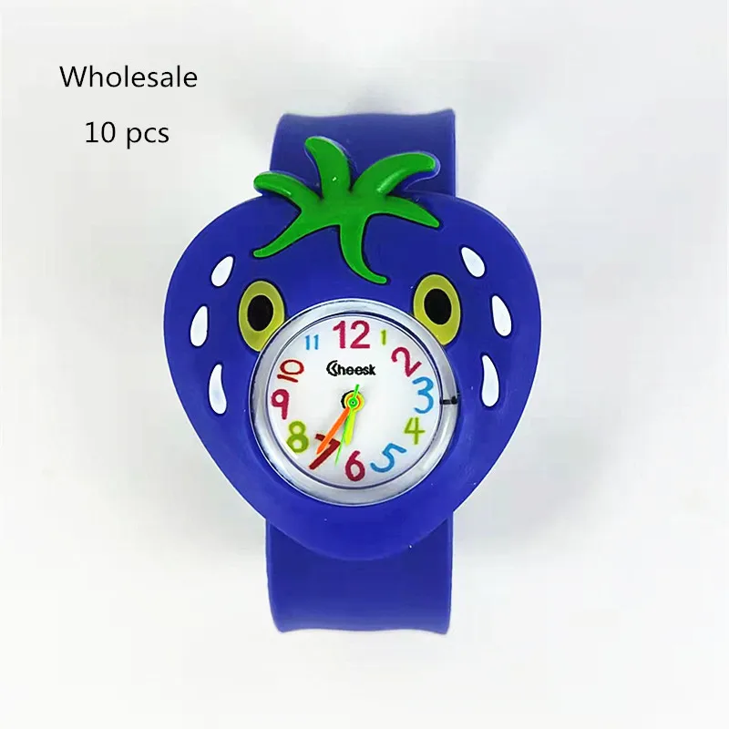 [Оптовая продажа 10 шт.] Детские часы с рисунком клубники Pat Pai электронные