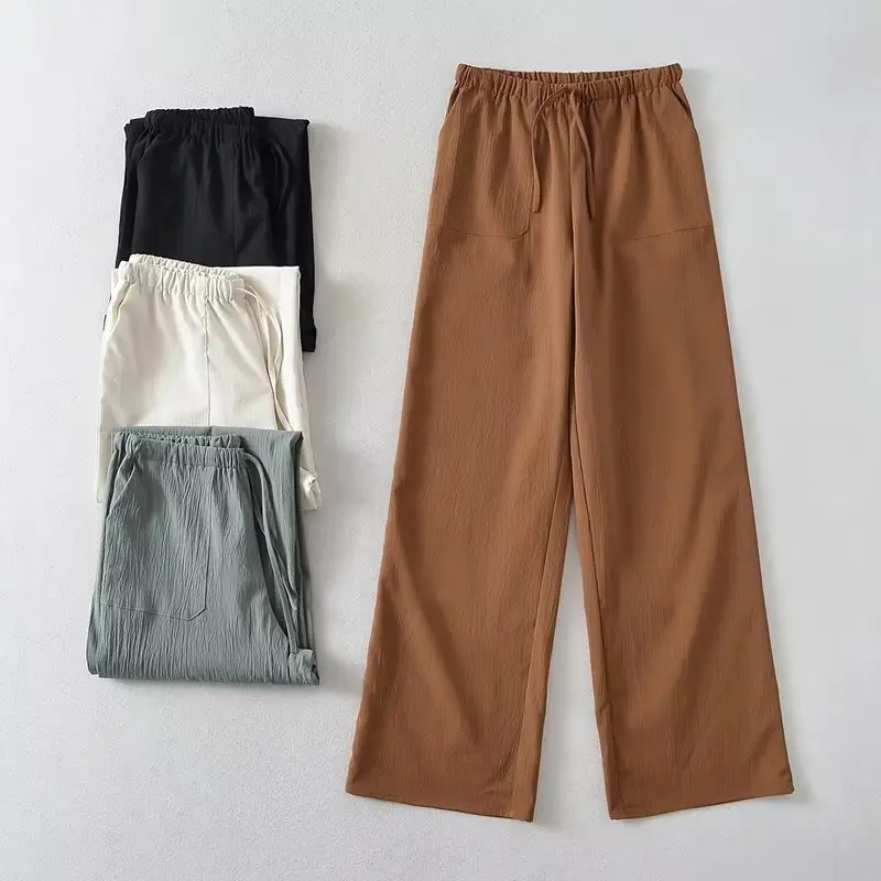 

Женские льняные широкие брюки Sivatu, расклешенные брюки с высокой талией и широкими штанинами, летние брюки-карго большого размера, Y2k