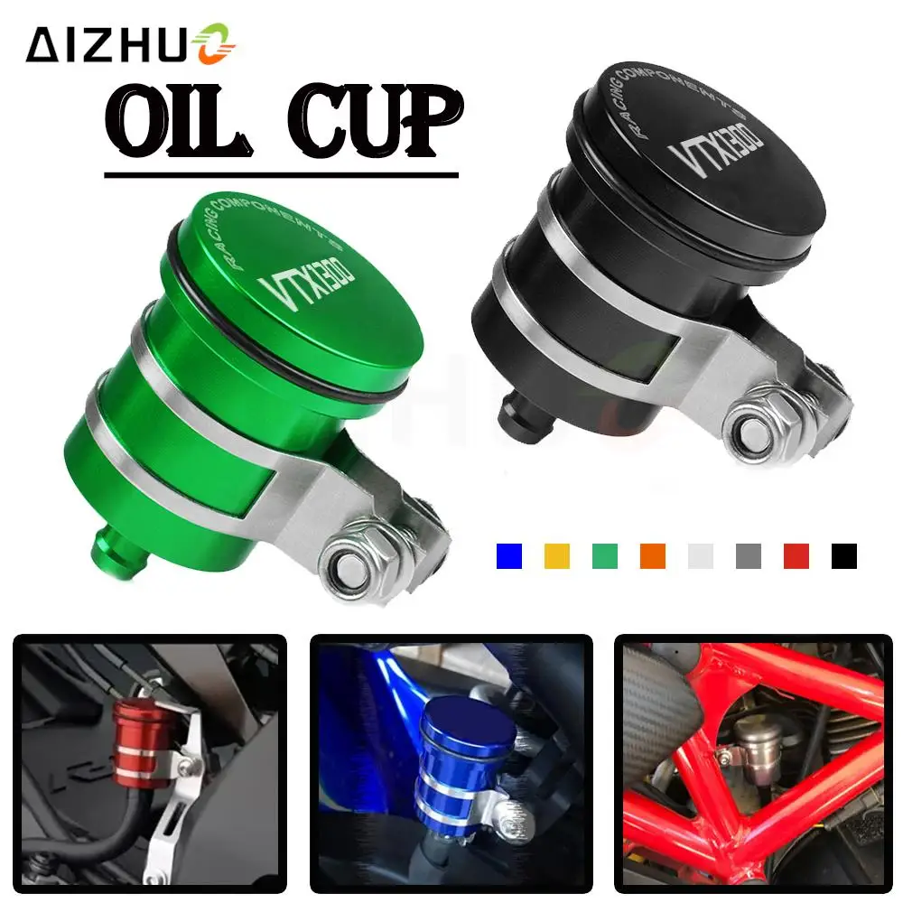 

Rear Brake Fluid Reservoir Motorcycle For Honda VTX1300 VTX 1300 2003-2010 2004 2005 2006 Aluminium Clutch Tank Oil Cup VTX-1300