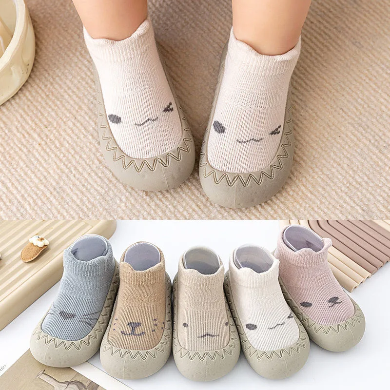 

Baby Socks Shoes Infant Cute Cartoon Kids Boy Shoes Soft Rubber Sole Child Floor Sneaker BeBe Booties Toddler Girls First Walker