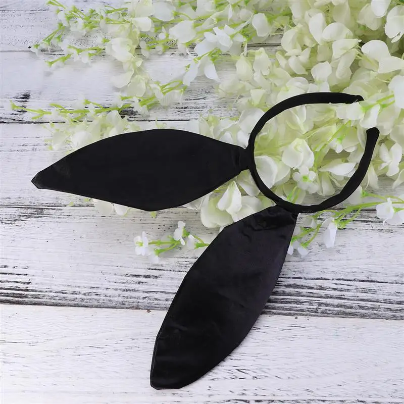 Женская повязка на голову с черными кроличьими ушками для Хэллоуина |