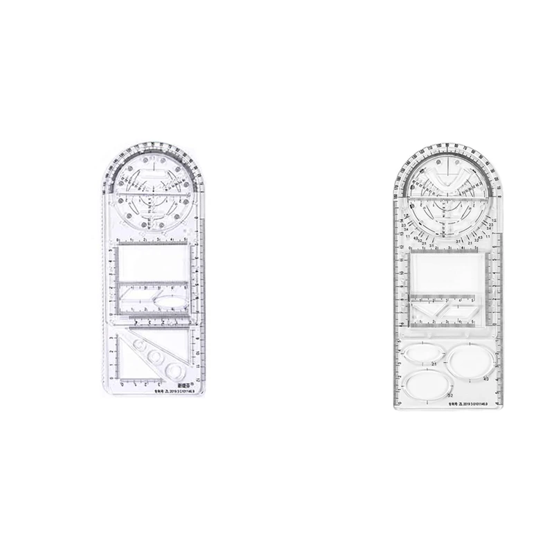

Multifunctional Geometric Ruler Geometric Drawing Template Measuring Tool For School Office Architecture Supply