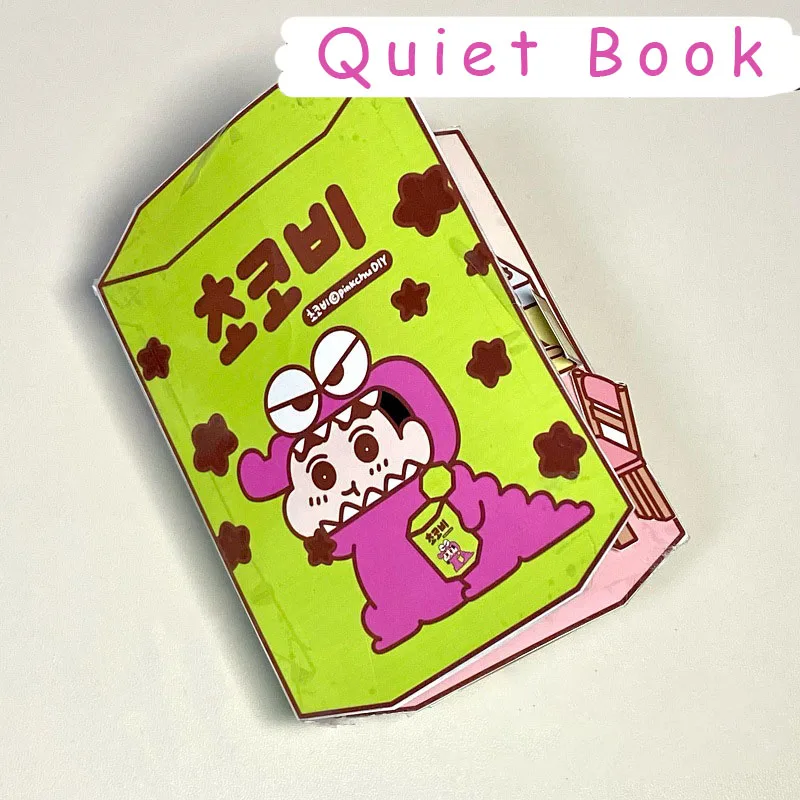 

Kawali Crayon Shin-Chan Quiet Book Nohara Himawari Nohara Shiro Diy Decompression Toys Ins Anime Girls Gift Gift Toys For Kids