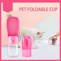 travel dog water bottle portable outdoor puppy drinking bowl pet plastic foldable water feeder cup dog portable water dispenser