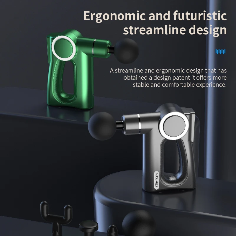 Мини-пистолет для массажа Вибрационный портативный небольшой Массажер мышц