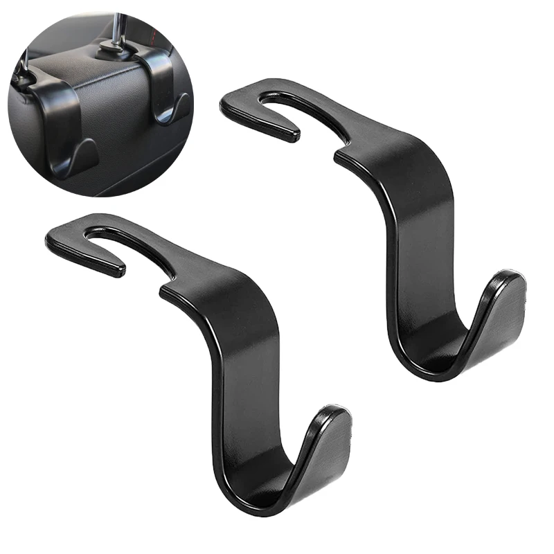 

Car Seat Back Hook Portable Car Seat Headrest Hook for Handbag Purse Bags Clothes Holder Auto Car Interior Accessories 1/2Pcs