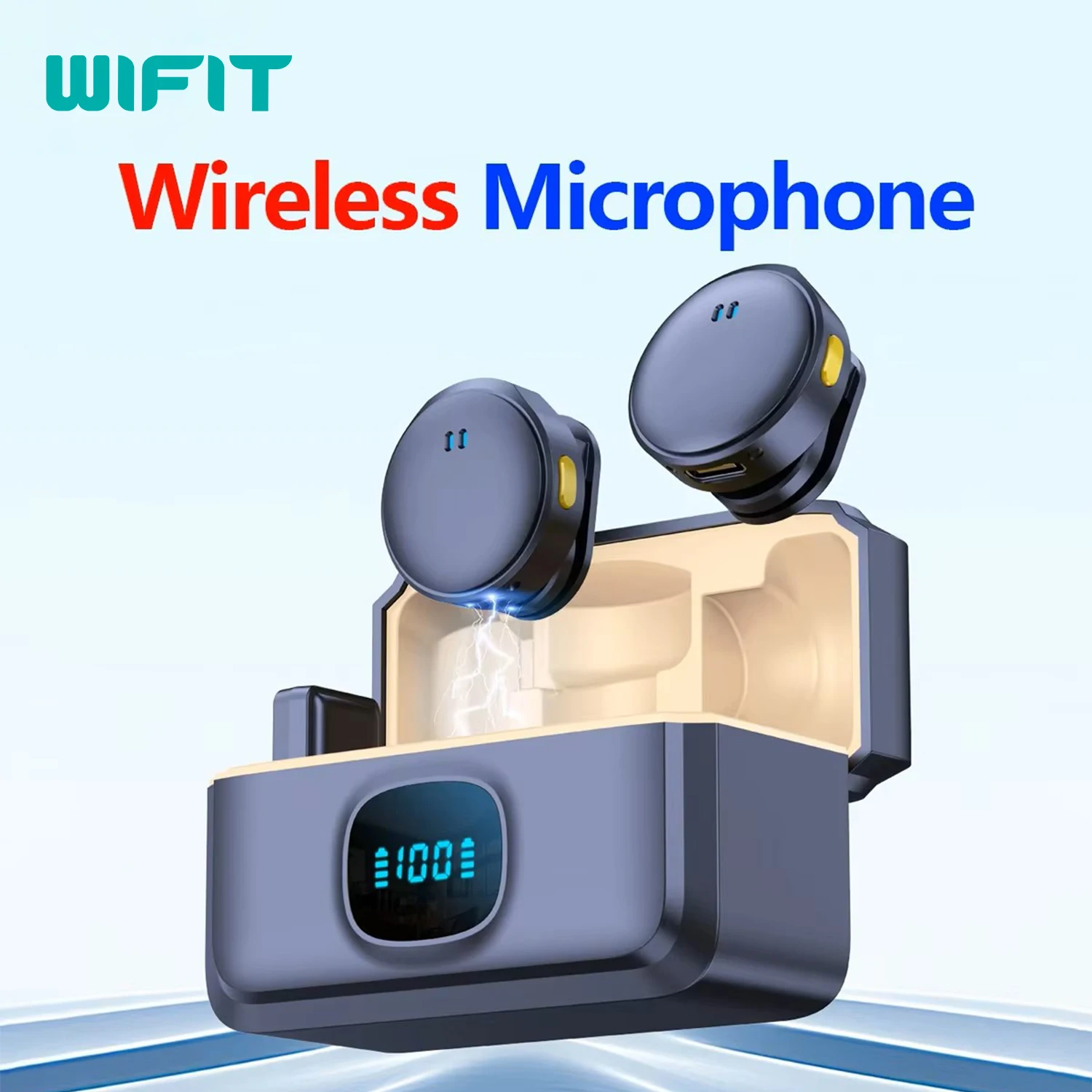 WIFIT Plug and Play 2 4G чип беспроводной магнитный всасывающий микрофон с воротником и