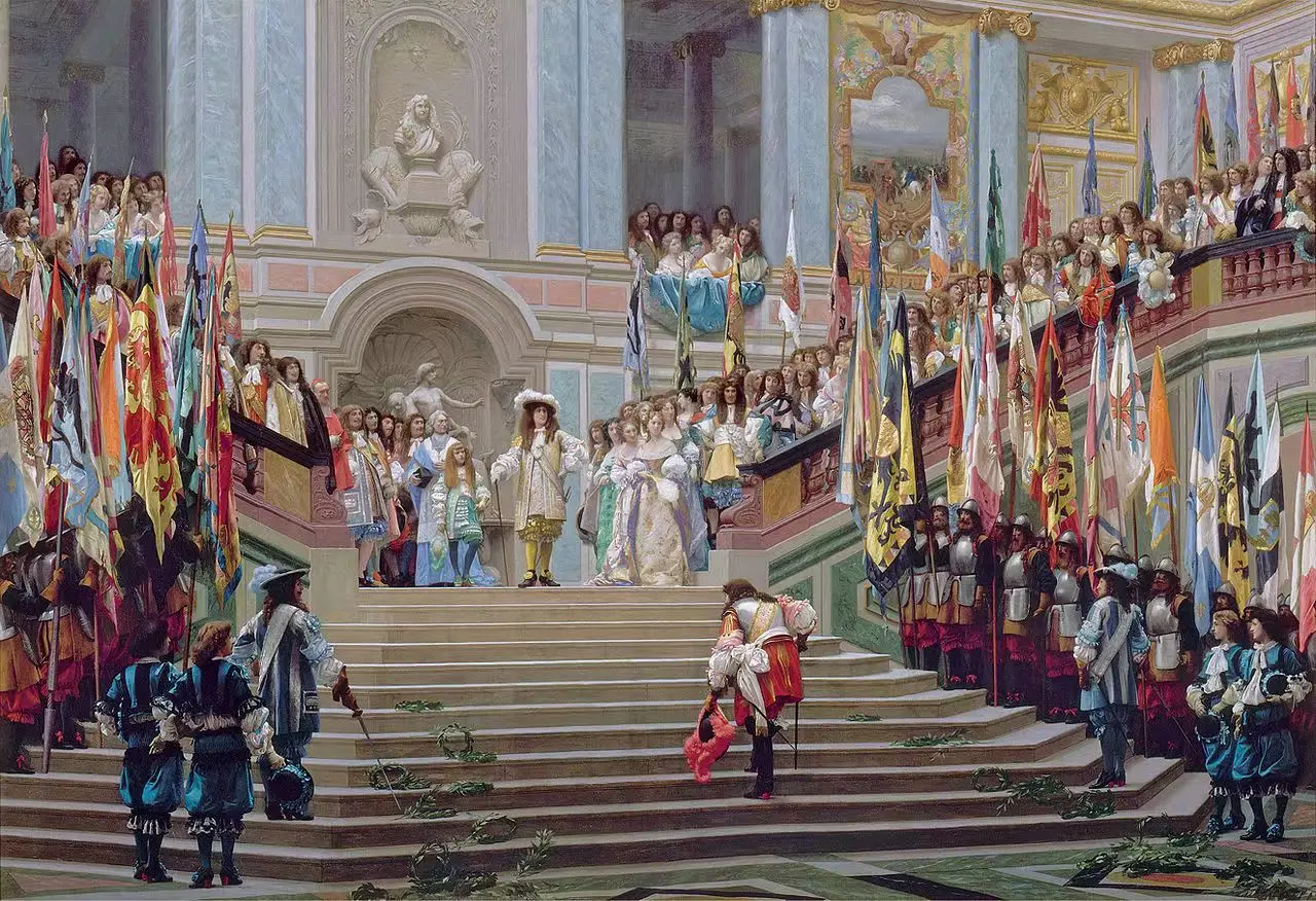 

100% handmade famous Oil Painting Reproduction on Linen Canvas,Reception of the duc de conde at versailles by Jean Leon Gerome