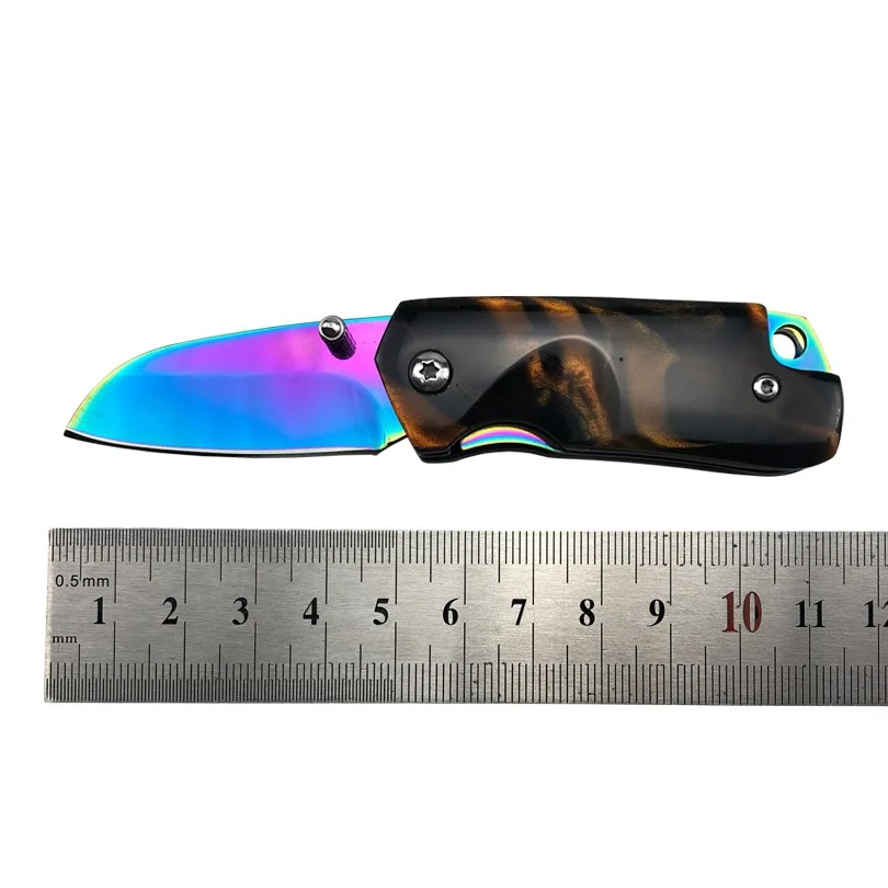 

Outdoor Camping Knife Small Hand Meat Straight Knife Stainless Steel Wooden Handle Knife Household Fruit Peeling Knife 1pcs