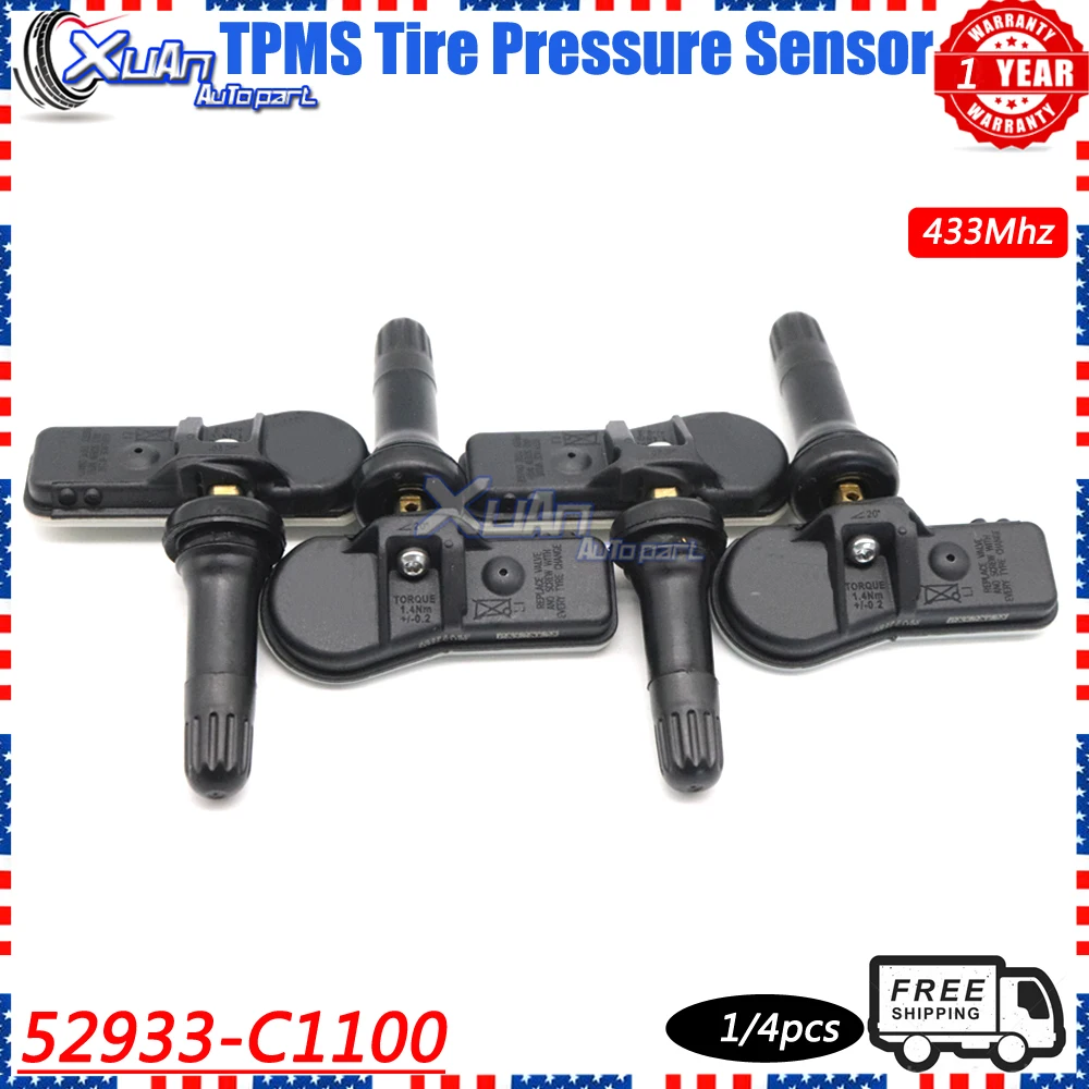 

Датчик давления в шинах XUAN TPMS, система мониторинга 52933-C1100 для Hyundai Creta IX25 i20 Coupe ix35 Sonata LF Tucson i40 LM TL