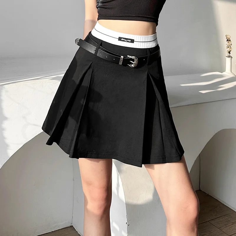 

Brand Slim Sexy High Waist Mini Skirts For Women Summer Preppy Ruffles Spicy Girl Fashion Style Temperament Short Skirts 2023