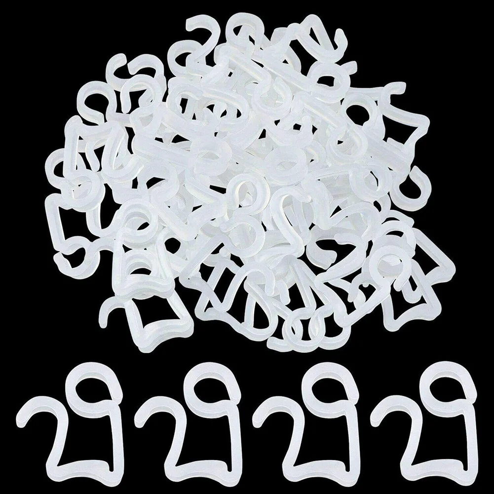 

50Pcs/100Pcs RV Clips Gutter Hooks S Clips Plastic For Xmas String Lighs Hangers RV Tent Hangers For Hanging Lights Accessories