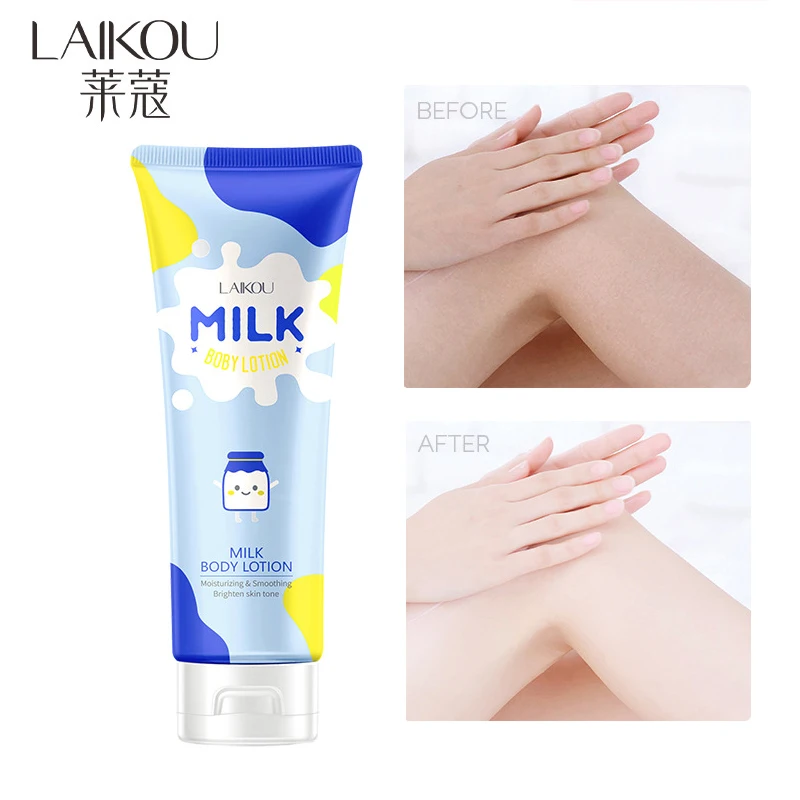 

120g LAIKOU Milk Body Lotion Deep Cleaning Rich Foam Amino Acid Body Whitening Wash For Dry Skin Oil Skin Whitening Skin Care