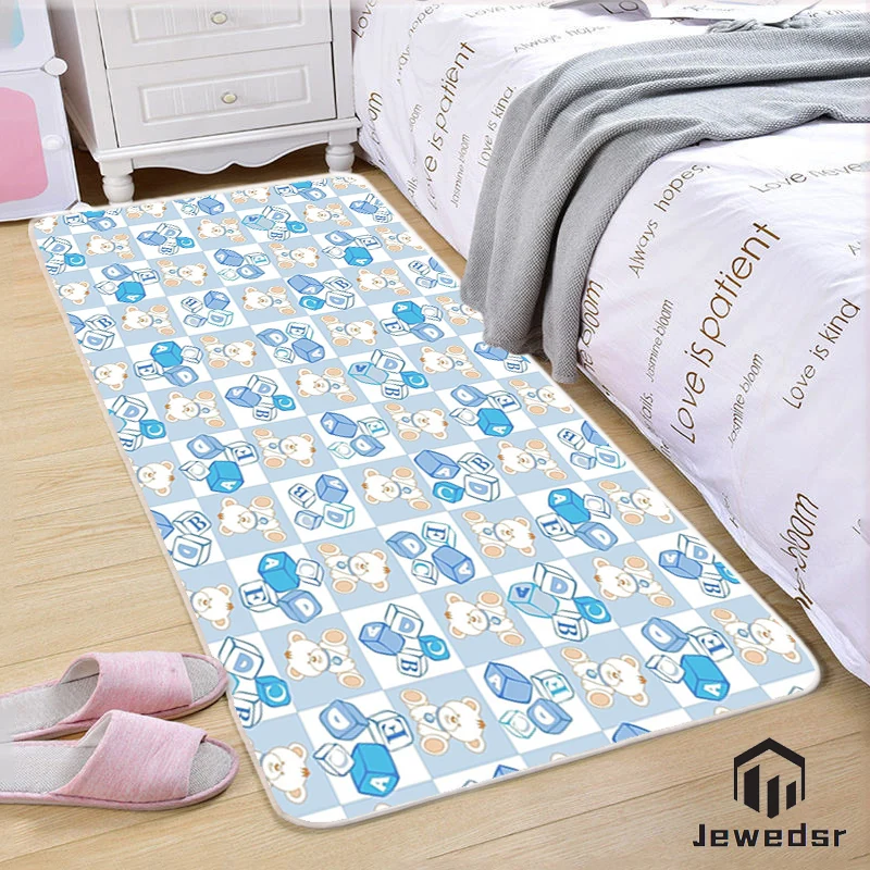 

Small Fresh Small Cute Animals Plants Kitchen Guest Room Hall Corridor Bedroom Doormat Inside And Outside Bathroom Non-slip Mat