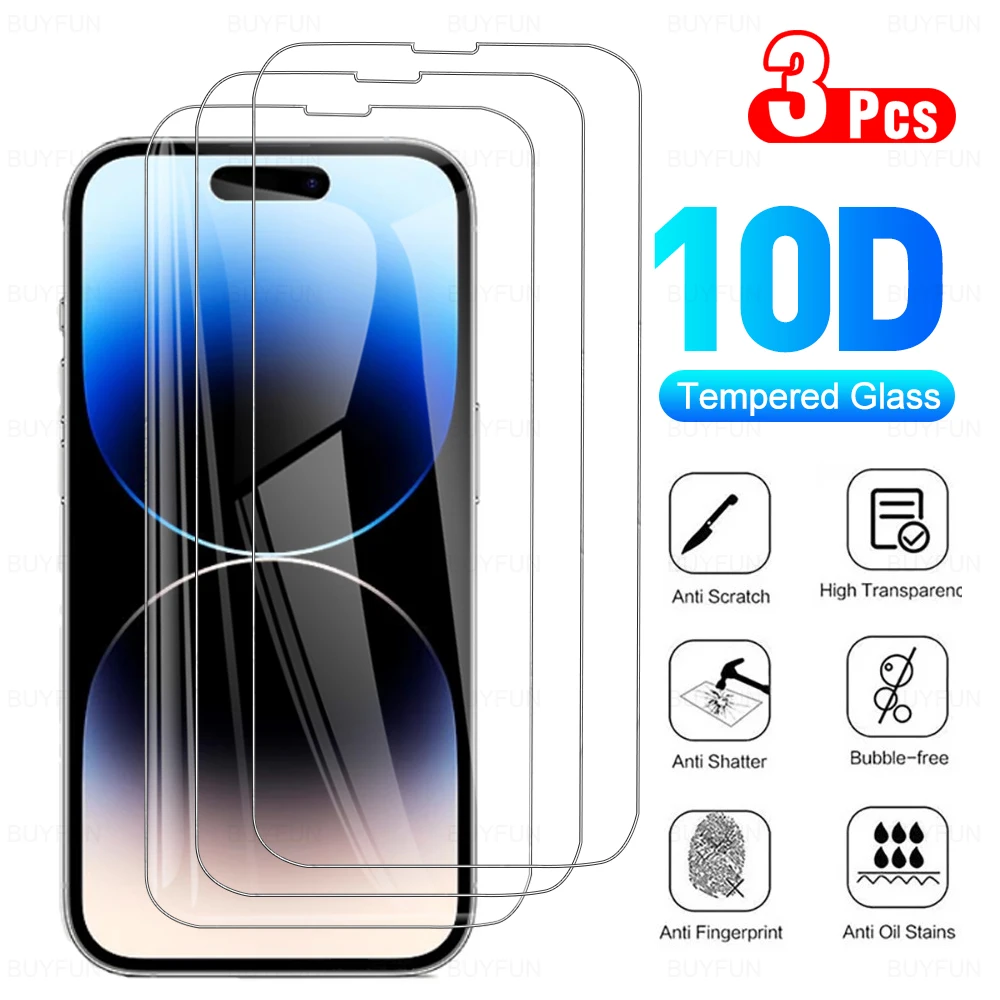 

Закаленное защитное стекло для iPhone 14 Pro Max Plus, 3 шт.
