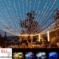 10203050100m led string fairy light holiday christmas wedding decor eu 220v waterproof outdoor light garland street new year