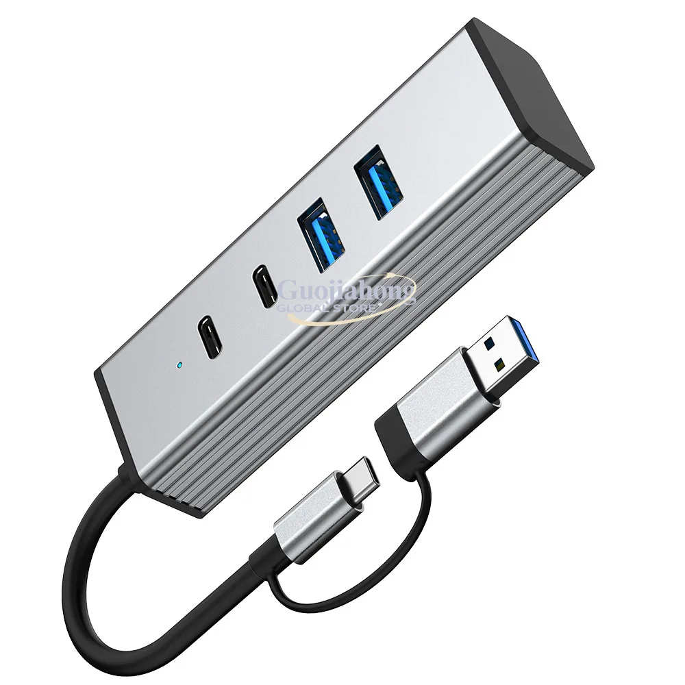Фото Трансграничный USB 3.0 хаб 3.1 Gen2, 10 Гбит/с, для ноутбуков, 2-в-1 разветвитель №1