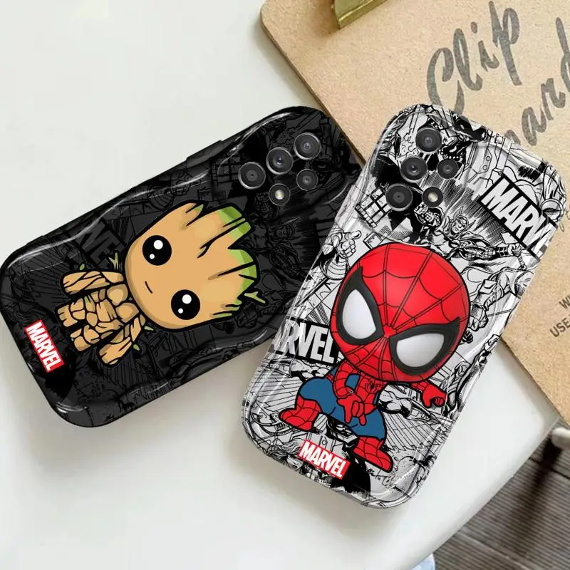 Чехол с героями мультфильмов Marvel Groot Человек-паук для Samsung Galaxy A20 A30 A10 A03 Core A71 A51 4G A50