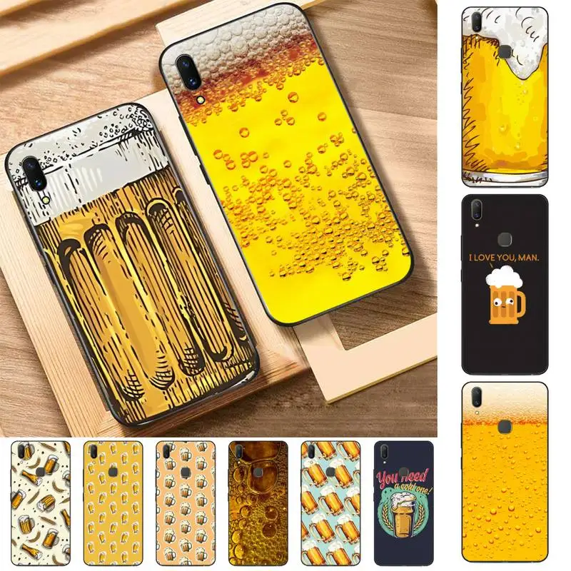 

World Beers Alcohol Summer Bubble Phone Case for Vivo Y91C Y11 17 19 17 67 81 Oppo A9 2020 Realme c3