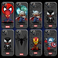 venom spiderman marvel alliance phone case for iphone 11 12 13 pro max 6 6s 7 8 plus x xs xr mini se 2020 soft carcasa