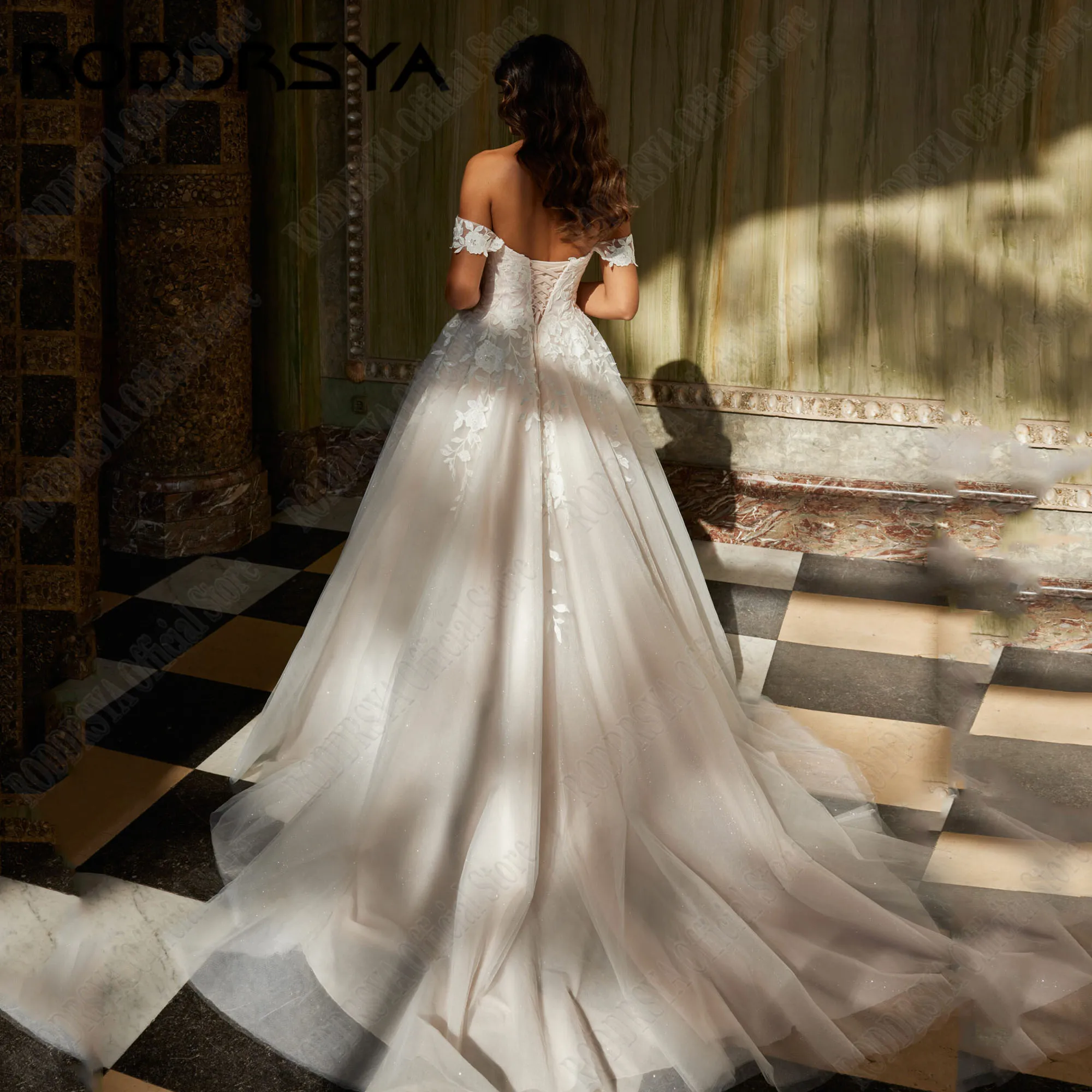 RODDRSYA блестящие свадебные платья милое платье со съемными рукавами невесты