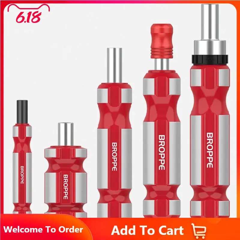 

BROPPE High-Strength Screwdriver Handle Hand Screwdriver Bit Handle 1/4 Inch 4mm DIY Household Repair Tool