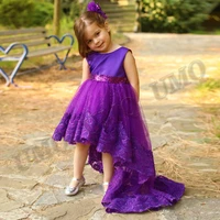 sparkly purple toddler birthday flower girl dress appliques lace teen wedding party dresses fashion show first communion