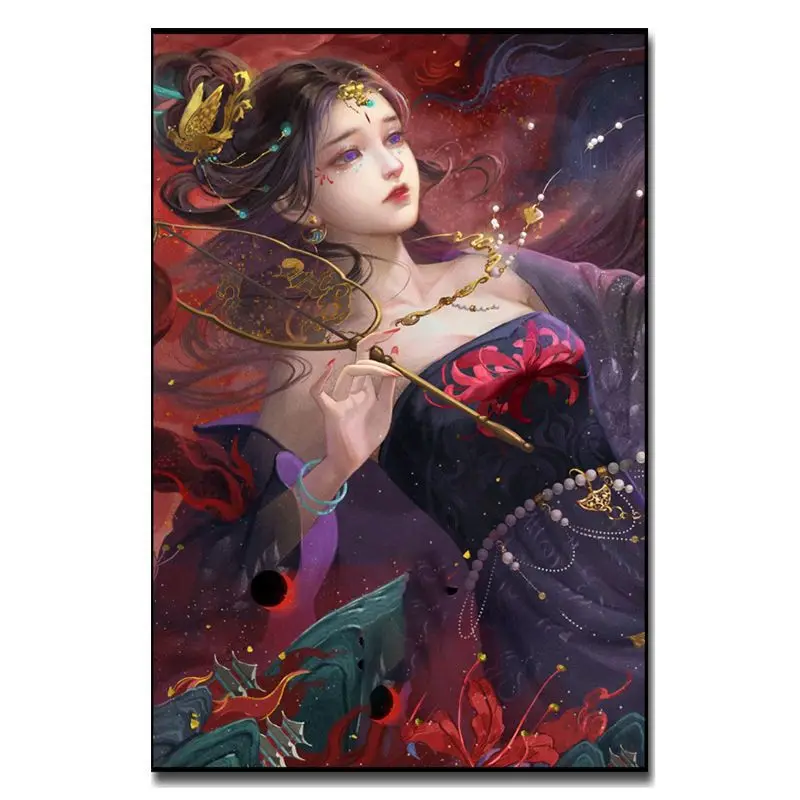 

3733Ann-Tulip diy digital oil painting oil painting acrylic flower painting explosion hand-filled landscape painting