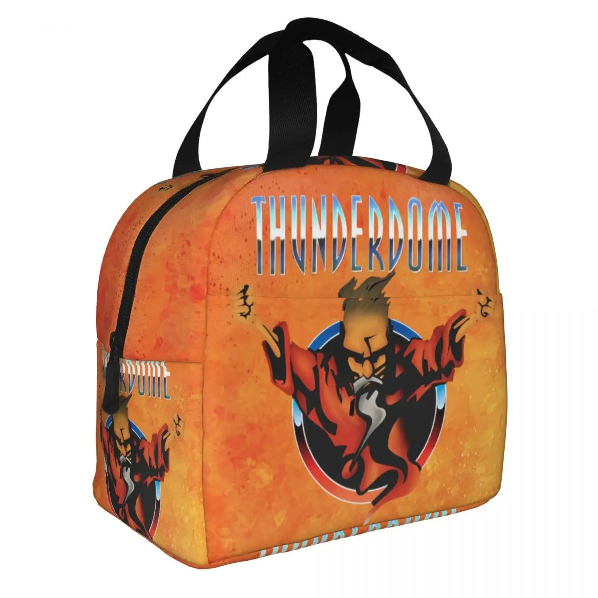 Thunderdome Insulated Lunch Bag Hardcore Gabber Leakproof Thermal Cooler Bento Box for Women Kids Work School Picnic Food Bags