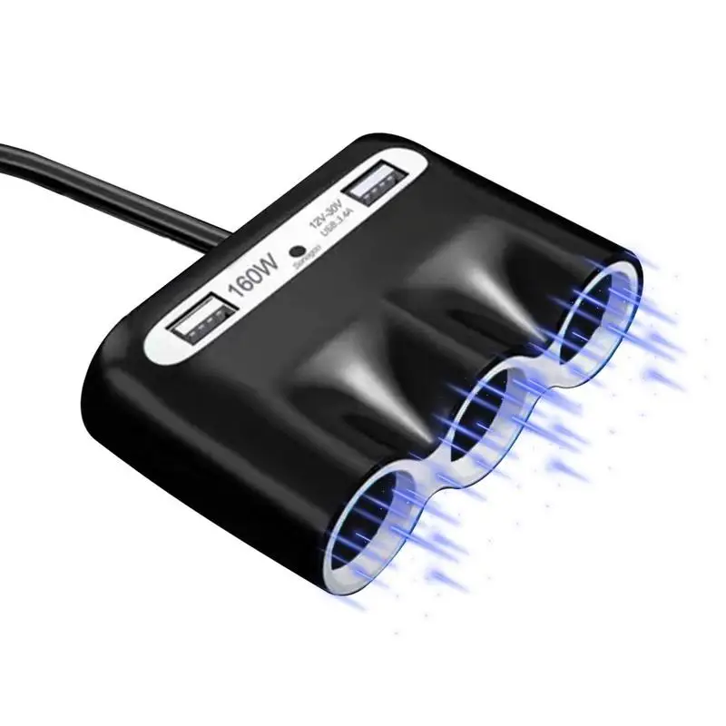 

Car Phone Charger Cellphone Automobile Chargers USB Car Solid Interface With Smart Chip Flat Design Compatible With Car