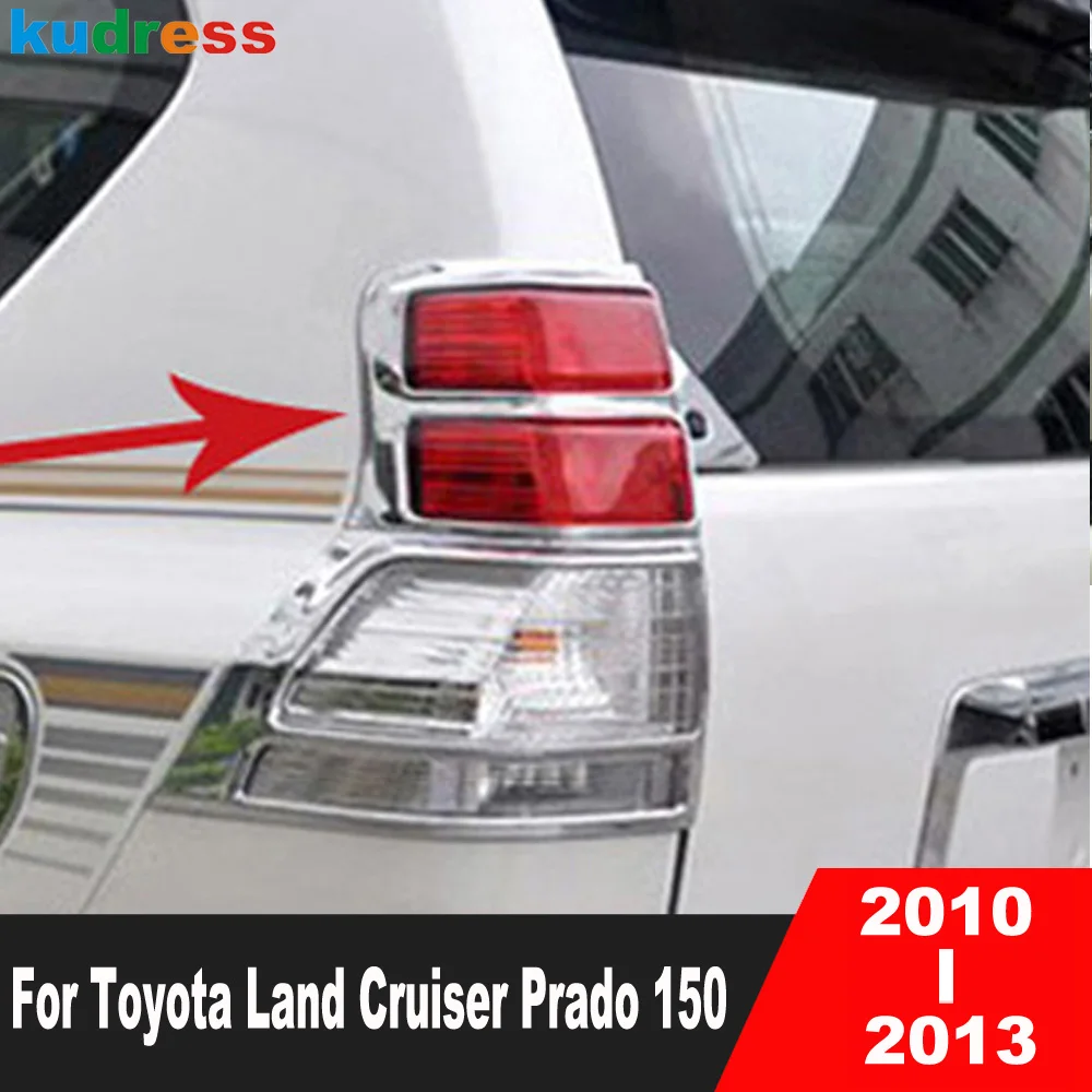 

Rear Light Lamp Cover Trim For Toyota Land Cruiser Prado J150 2010 2011 2012 2013 Chrome Taillight Molding Trims Car Accessories