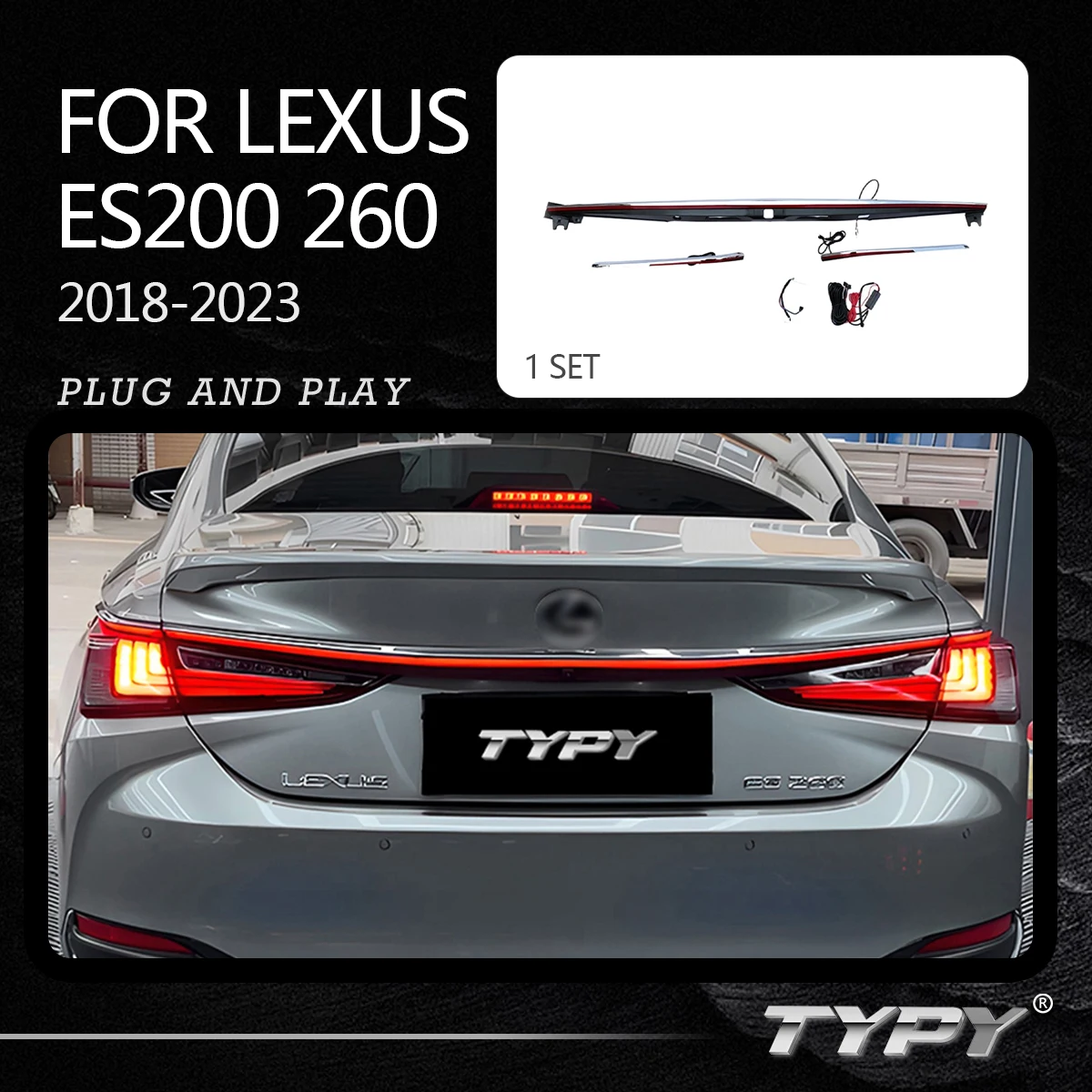 Применимо к Lexus 18-23 ES через задний фонарь модифицированный es200 / 260/300h водный поток