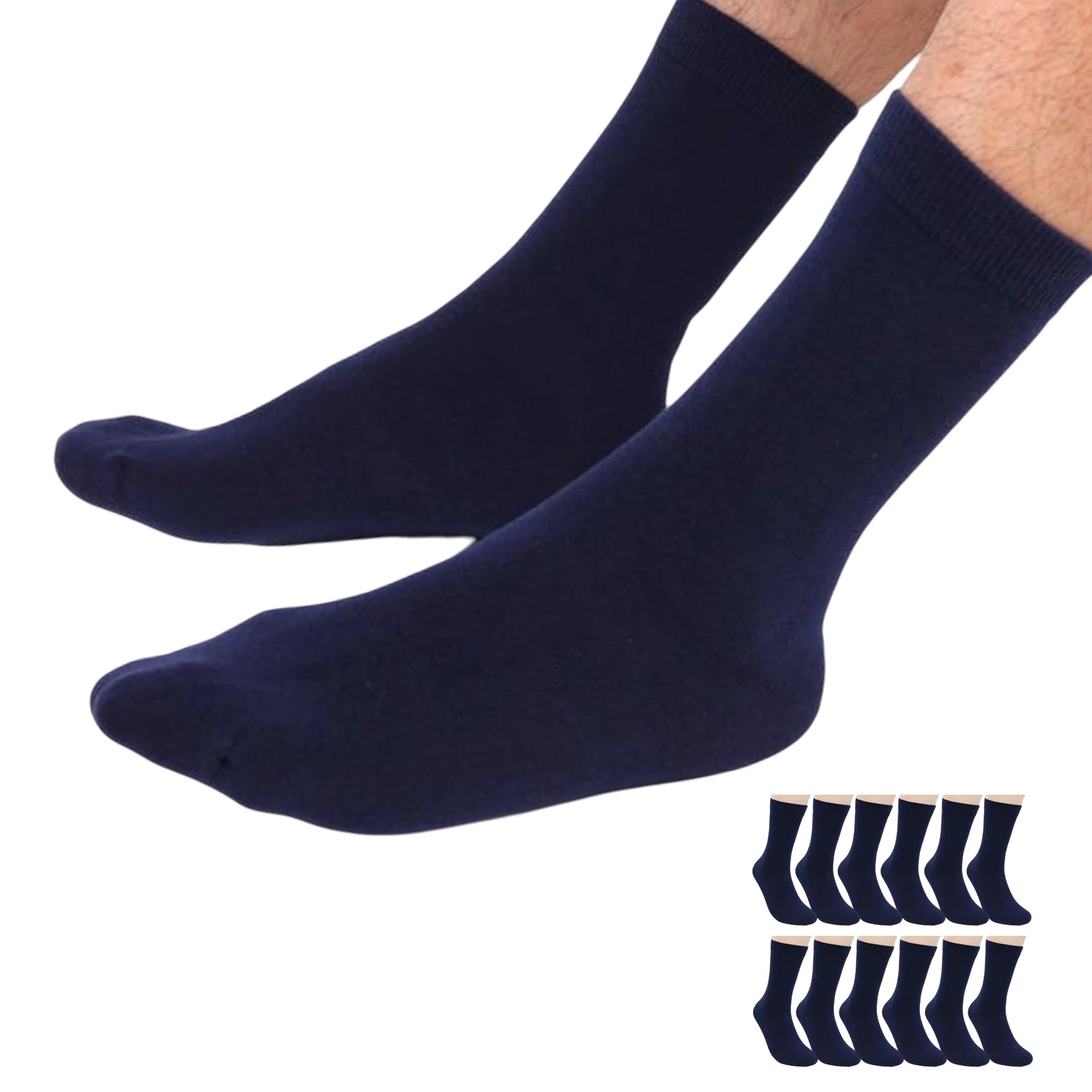 

6pairs Daily Business Spring Summer Crew Socks Elastic Running Sports Solid Soft Sweat Absorption Breathable Comfortable For Men