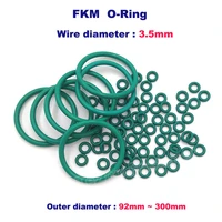 cs 3 5mm o ring green fluorine rubber o ring sealing gasket washer insulation oil high temperature corrosion resistance fkm
