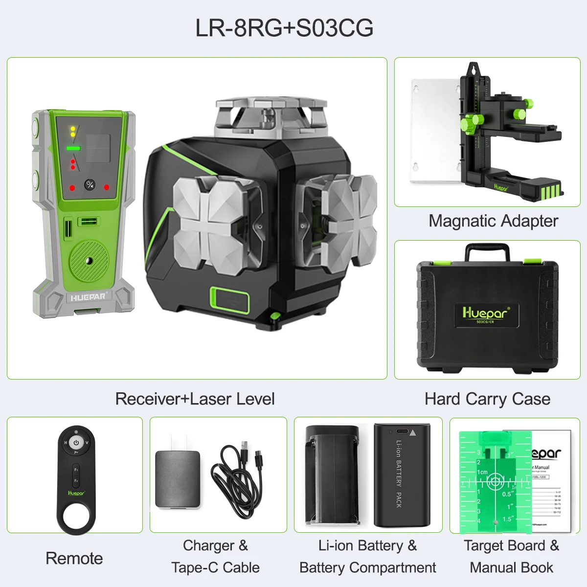 

Huepar S03CG 12 Линий Зеленый Лазерный Уровень